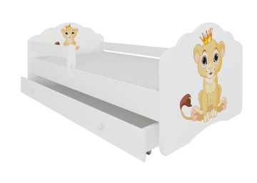 Pat copii ADRK CASIMO – 70x140 cm – Alb – fotografie de catalog, imagine 100649016