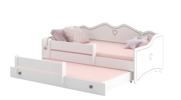 Pat copii ADRK EMKA II Gray – 80x160 cm – Alb / Gri – fotografie de catalog a modelului