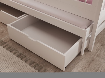 Pat copii ADRK House Artes II – 90x200 cm – Alb – vedere generală a produsului – cadru alternativ al produsului