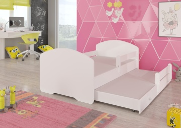 Pat copii ADRK PEPE II – 80x160 cm – Alb – fotografie de catalog a modelului – prezentare suplimentară a modelului