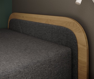 Pat ELTAP Parys, 80x190 cm, gri închis, Sawana 05 BONELL INTEGRATĂ – imagine de prezentare din galeria produsului – cadru alternativ al produsului