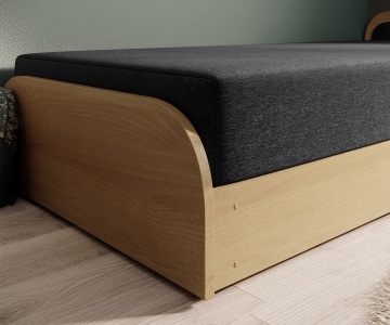 Pat ELTAP Parys, 80x190 cm, negru, Sawana 14 BONELL INTEGRATĂ – imagine de prezentare din galeria produsului – cadru alternativ al produsului
