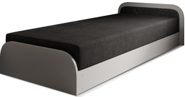 Pat ELTAP Parys GR, 80x190 cm, negru, Alova 04 BONELL INTEGRATĂ – vedere suplimentară a modelului – cadru alternativ al produsului