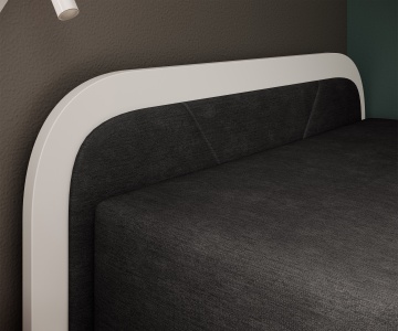 Pat ELTAP Parys W, 80x190 cm, negru, Alova 04 BONELL INTEGRATĂ – prezentare alternativă a modelului – cadru alternativ al produsului