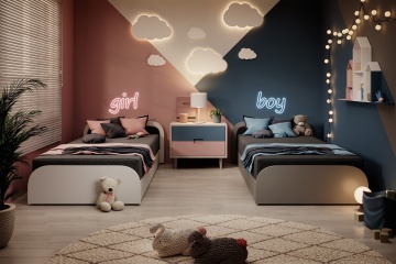 Pat ELTAP Parys W, 80x190 cm, negru, Sawana 14 BONELL INTEGRATĂ – prezentare alternativă a modelului
