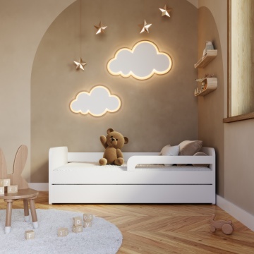 Pat pentru copii ELTAP Duuli, 80x160 cm, alb, Biały – prezentare vizuală a designului