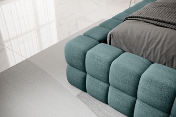 Pat tapițat ELTAP Dizzle Bed, 140x200 cm, verde, Amore 38 – imagine de prezentare din galeria produsului