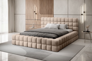 Pat tapițat ELTAP Dizzle Bed, 160x200 cm, bej, Amore 18 – fotografie de catalog a modelului