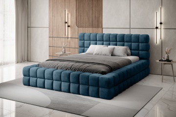Pat tapițat ELTAP Dizzle Bed, 180x200 cm, albastru, Amore 40 – fotografie de catalog a modelului