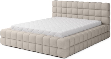 Pat tapițat ELTAP Dizzle Bed, 180x200 cm, bej, Royal 18, CU SOMIERĂ METALICĂ, Mecanism pe gaz, CU LADĂ