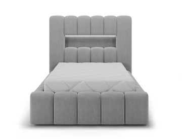 Pat tapițat ELTAP Lamica, 90x200 cm, gri, Nube 3 – vedere generală a produsului – cadru alternativ al produsului