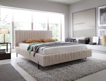 Pat tapițat ELTAP Plissa Bed, 160x200 cm, bej, Relax 18 – fotografie de catalog a modelului