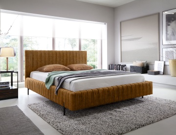 Pat tapițat ELTAP Plissa Bed, 180x200 cm, galben, Relax 45 – prezentare a produsului dintr-un alt cadru