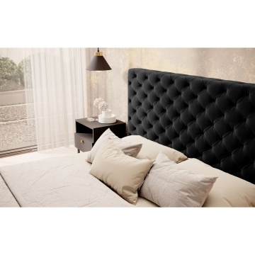 Pat tapițat ELTAP Princce, 140x200 cm, negru, Lukso 10 – prezentare alternativă a modelului