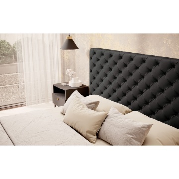 Pat tapițat ELTAP Princce, 140x200 cm, negru, Softis 11 – prezentare alternativă a modelului