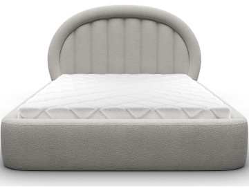 Pat tapițat ELTAP Tapedo Bed, 140x200 cm, Light grey, Amore 01 – vedere generală a produsului