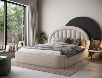 Pat tapițat ELTAP Tapedo Bed, 160x200 cm, bej, Xillar 18 – fotografie de catalog a modelului