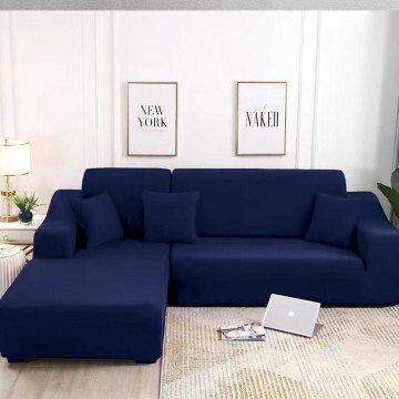 set 2 huse pentru coltar culoare bleumarin