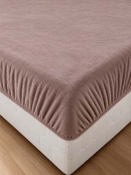 Set Johnny Home taupe cu cearșaf elastic – fotografie produs