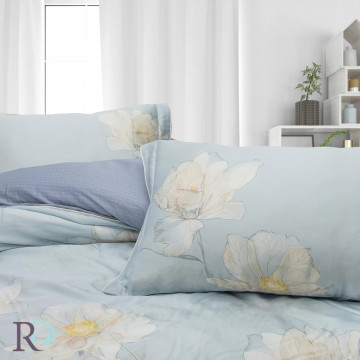 Lenjerie de pat Victoria, 100% Tencel, bleu, Roxyma Dream – imagine de catalog a produsului