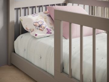 Pat copii ADRK Graja House – 70x140 cm – Gri – vedere generală a produsului