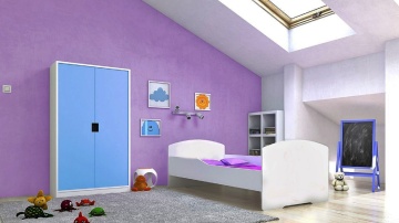 Pat copii ADRK PEPE – 80x160 cm – cu somieră inclusă – Alb