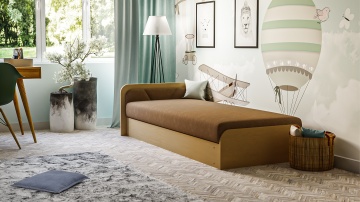 Pat ELTAP Parys, 80x190 cm, maro, Alova 67 BONELL INTEGRATĂ – fotografie de catalog a modelului