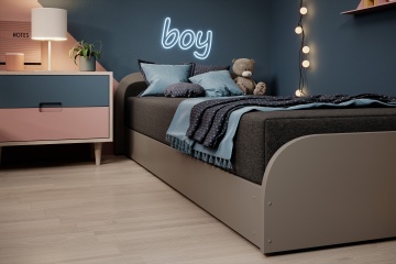 Pat ELTAP Parys GR, 80x190 cm, gri închis, Sawana 05 BONELL INTEGRATĂ – prezentare alternativă a modelului – cadru alternativ al produsului