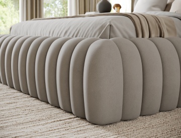 Pat tapițat ELTAP Carilla Bed, 160x200 cm, bej, Sola 18 – prezentare a produsului dintr-un alt cadru