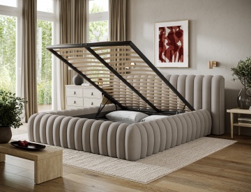 Pat tapițat ELTAP Carilla Bed, 180x200 cm, bej, Sola 18 – fotografie suplimentară de catalog