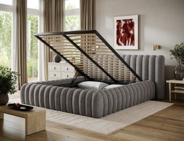 Pat tapițat ELTAP Carilla Bed, 180x200 cm, gri, Coralline 03 – fotografie suplimentară de catalog