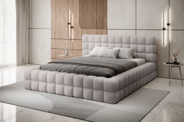 Pat tapițat ELTAP Dizzle Bed, 160x200 cm, gri, Jaffray 03 – fotografie de catalog a modelului