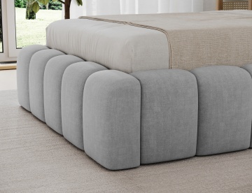 Pat tapițat ELTAP Lamica, 90x200 cm, gri, Nube 3 – prezentare a produsului dintr-un alt cadru – cadru alternativ al produsului