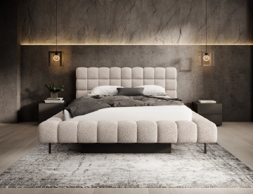 Pat tapițat ELTAP Magentta, 180x200 cm, bej, Royal 18 – prezentare alternativă a modelului