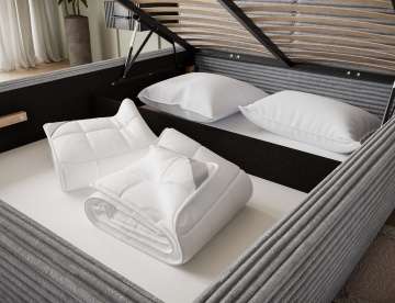 Pat tapițat ELTAP Pesillo Bed, 160x200 cm, gri deschis, Modullo 03 – vedere suplimentară a modelului – cadru alternativ al produsului