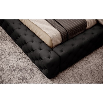 Pat tapițat ELTAP Princce, 140x200 cm, negru, Softis 11 – fotografie suplimentară de catalog