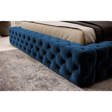 Pat tapițat ELTAP Princce, 160x200 cm, albastru, Lukso 40 – prezentare vizuală a designului