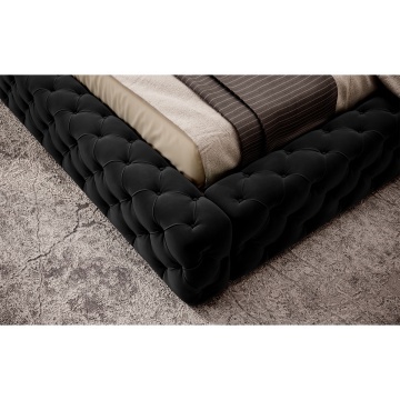 Pat tapițat ELTAP Princce, 160x200 cm, negru, Lukso 10 – fotografie suplimentară de catalog