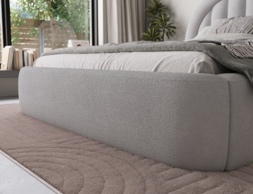 Pat tapițat ELTAP Tapedo Bed, 140x200 cm, Light grey, Amore 01 – imagine suplimentară din galeria modelului