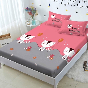 Set cearceaf cu elastic + 2 fețe de pernă, 3 piese, policoton, G-64
