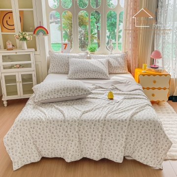 ❄️ Pilotă de Vară Cooling Touch Bej | Ursuleți | 200x230 cm + 2 Fețe de Pernă | JOJO HOME