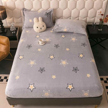 husa de pat cocolino cu elastic, de culoare gri