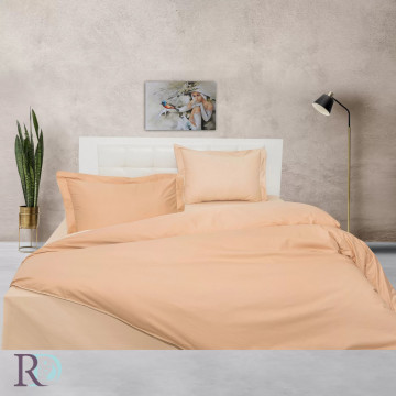 Lenjerie de pat cu 2 fețe Svetlo, 100% bumbac satin, bej / crem, Roxyma Dream – fotografie de prezentare a produsului