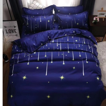 Lenjerie Pat Policotton 4 Piese | Johnny Home | Falling Stars | Albastru | 200×230 cm