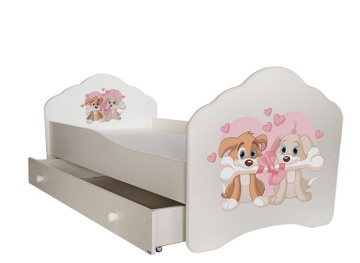 Pat copii ADRK CASIMO – 70x140 cm – Alb – fotografie de catalog, imagine 100649388