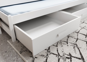 Pat copii ADRK Olen – 90x200 cm – Alb – vedere generală a produsului – cadru alternativ al produsului