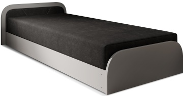 Pat ELTAP Parys GR, 80x190 cm, negru, Alova 04 BONELL INTEGRATĂ, CU LADĂ, SKU BE-PA-LT-GR-04AL