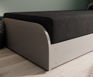 Pat ELTAP Parys GR, 80x190 cm, negru, Alova 04 BONELL INTEGRATĂ – prezentare alternativă a modelului