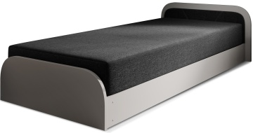 Pat ELTAP Parys GR, 80x190 cm, negru, Sawana 14 BONELL INTEGRATĂ, CU LADĂ, SKU BE-PA-RT-GR-14SA