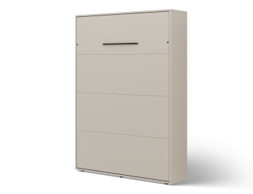 Pat rabatabil ADRK Vivario 140 – 140x200 cm – Cașmir – închis, vedere trei sferturi a corpului tip dulap